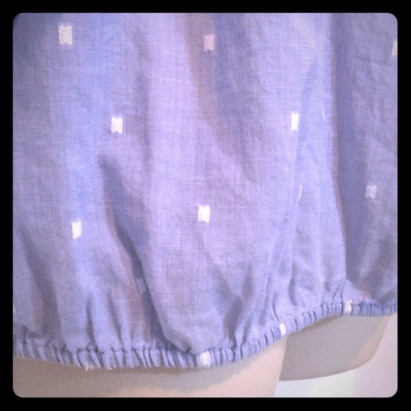 J. Crew chambray peasant poet raglan dolman top - Picture 5 of 7